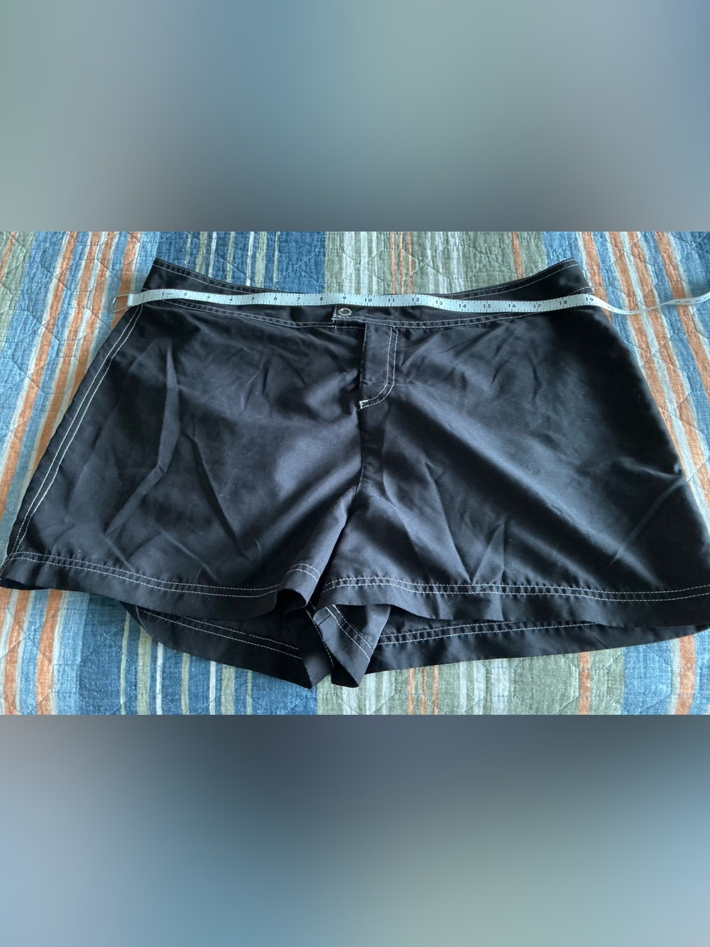 St. John's Bay Women's Black Swim Flat Front Shorts